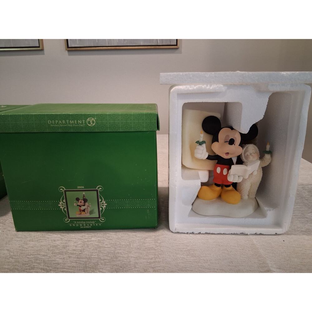 Dept 56 Snowbabies Disney "A Mickey Melody" 56.69823 Retired 2006 w/ Box